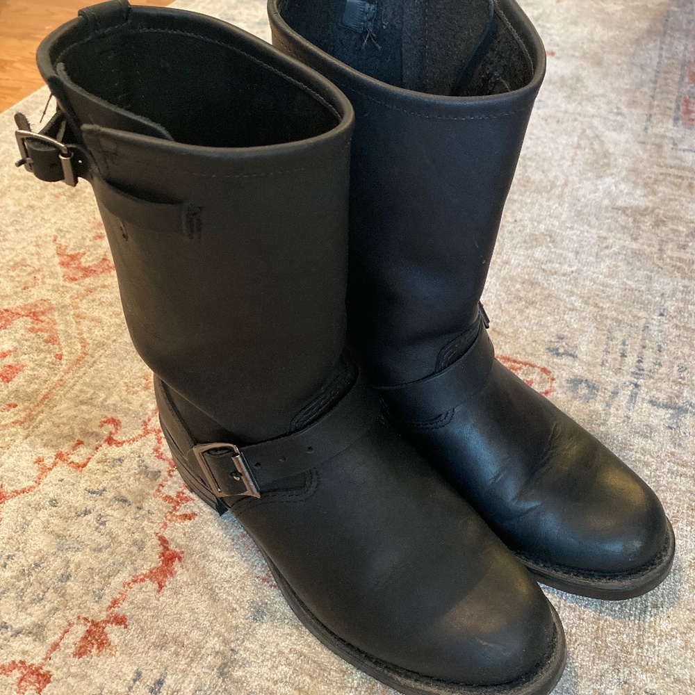 Motorcycle Style Leather Boots